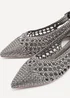 Linzi Carolina Grey Faux Leather Woven Ballet Flats - Size 7 Image 4