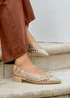 Linzi Carolina Gold Faux Leather Woven Ballet Flats - Size 8 Image 6