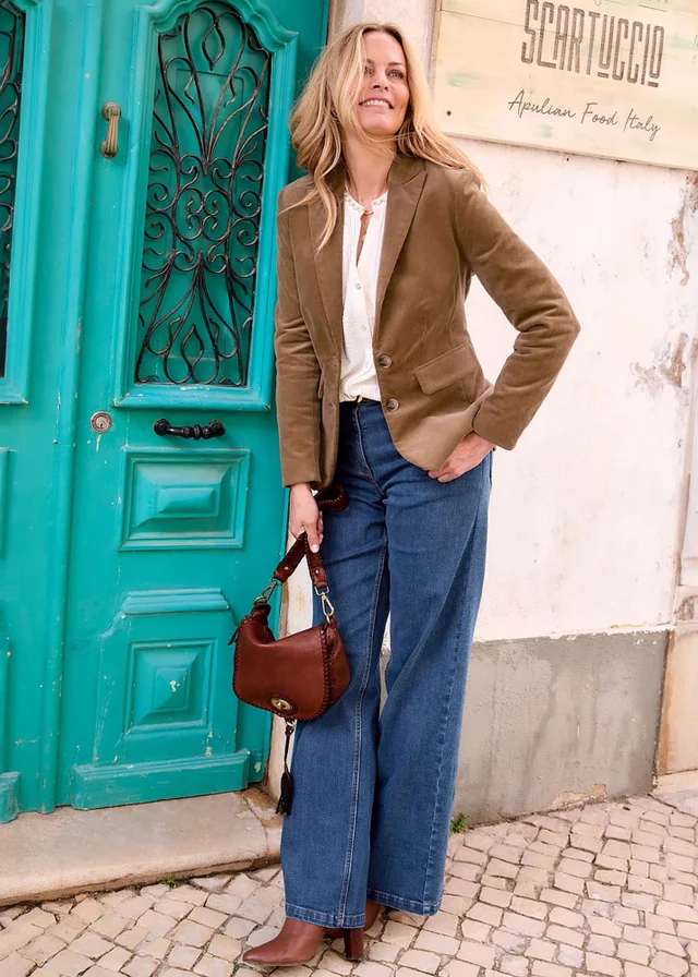 Cotton Traders Acorn Single Breasted Cord Blazer