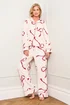 JimJam Burgundy Bow Print Pyjama - Large Image 1