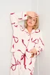 JimJam Burgundy Bow Print Pyjama - Large Image 3