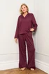 JimJam Burgundy Traditional Pyjama Set - Small Image 2