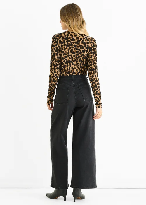 Gini London Brown Animal Wrap Jersey Bodysuit - 16 Image 2