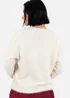 Lovedrobe Ivory Eyelash Knit Cardigan with Velvet Bow Detail - Size 20-22 Image 4