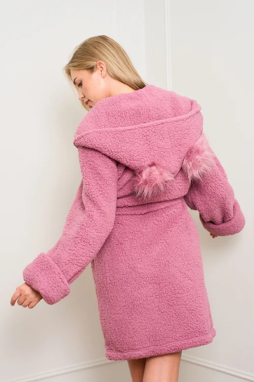 JimJam Pink Novelty Lambi Robe - Small/Medium Image 3