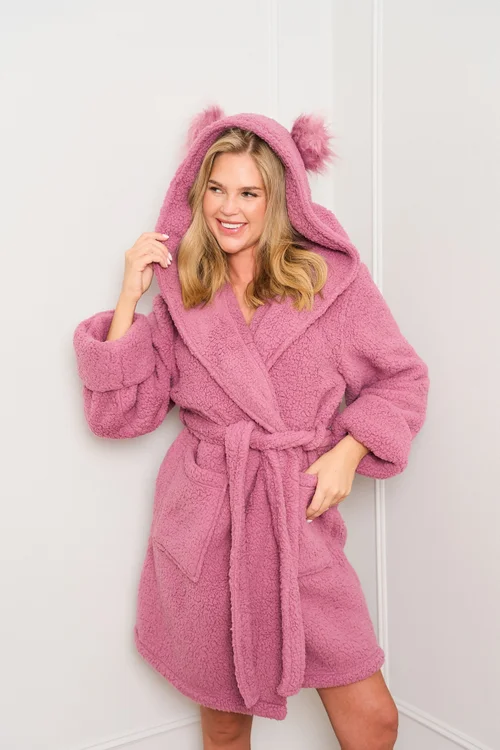 JimJam Pink Novelty Lambi Robe - Small/Medium Image 2