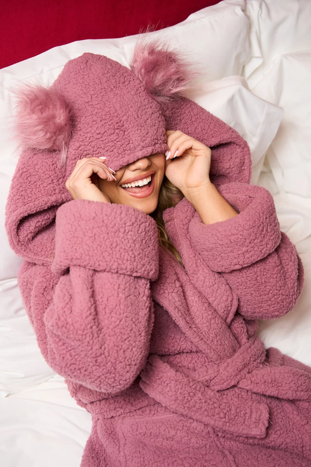 JimJam Pink Novelty Lambi Robe - S/M Image 2