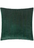 Paoletti Savoy Stripe Velvet Emerald Cushion - 50cm x 50cm Image 1