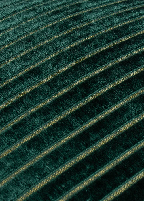 Paoletti Savoy Stripe Velvet Emerald Cushion - 50cm x 50cm Image 4