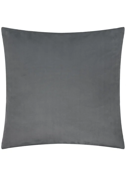 Paoletti Savoy Stripe Velvet Charcoal Cushion - 50cm x 50cm Image 2