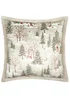 Furn Forest Festivities Velvet Natural Cushion - 50cm x 50cm Image 2