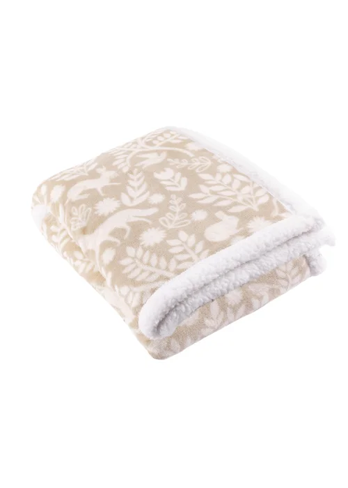 Furn Brown Skandi Woodland Sherpa Fleece Sable Throw - 140cm x 180cm Image 3