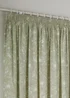 Wylder Nature Bella Floral Lined Sage Pencil Pleat Curtain Pair - 46W X 54D (117x137cm Image 3