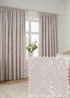 Wylder Nature Bella Floral Lined Natural Pencil Pleat Curtain Pair - 46W X 54D (117x137cm Image 1