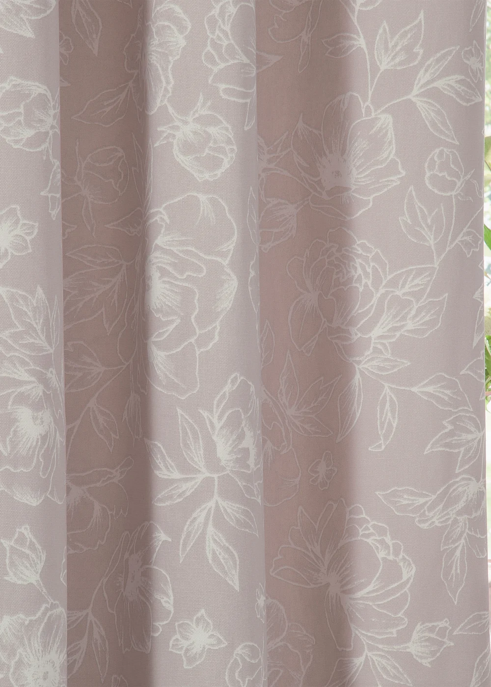 Wylder Nature Bella Floral Lined Natural Pencil Pleat Curtain Pair - 46W X 54D (117x137cm Image 5