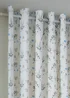 Wylder Nature Meadow 100% Cotton Lined White Eyelet Curtain Pair - 46W X 54D (117x137cm Image 3