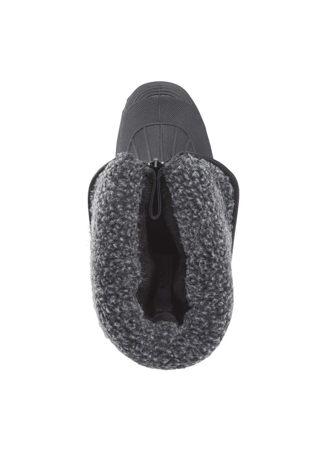 Cotton Traders Charcoal Marl Waterproof Fur Trim Highland Boots