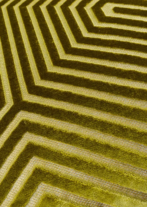 Paoletti Evoke Cut Velvet Olive Cushion - 55 x 55cm Image 4