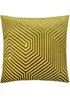 Paoletti Evoke Cut Velvet Olive Cushion - 55 x 55cm Image 1