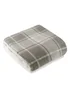 Wylder Nature Braemar Sherpa Tartan Fleece Green/Natural Throw - 140cm x 180cm Image 1