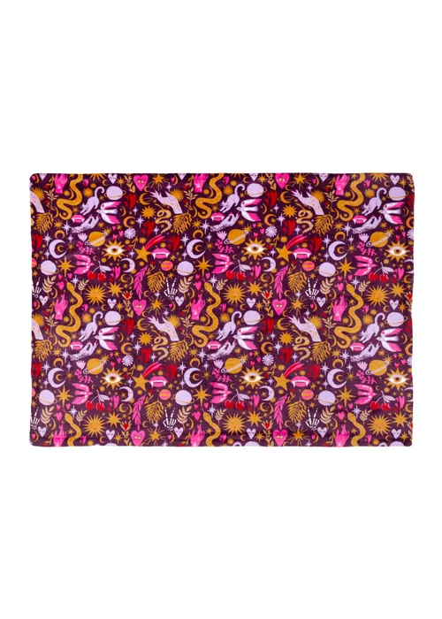 Furn Enchanted Printed Sherpa Fleece Pink Throw - 130 x 180cm Image 5