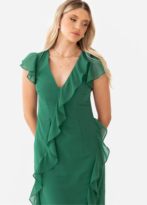 Anaya With Love Evergreen Waterfall Ruffle Maxi Dress - 18 Image 3