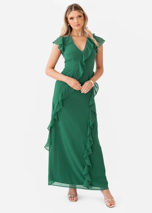 Anaya With Love Evergreen Waterfall Ruffle Maxi Dress - 18 Image 1