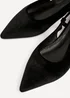 Linzi Clasica Black Velvet Pointed Toe Ballet Flat - Size 7 Image 4