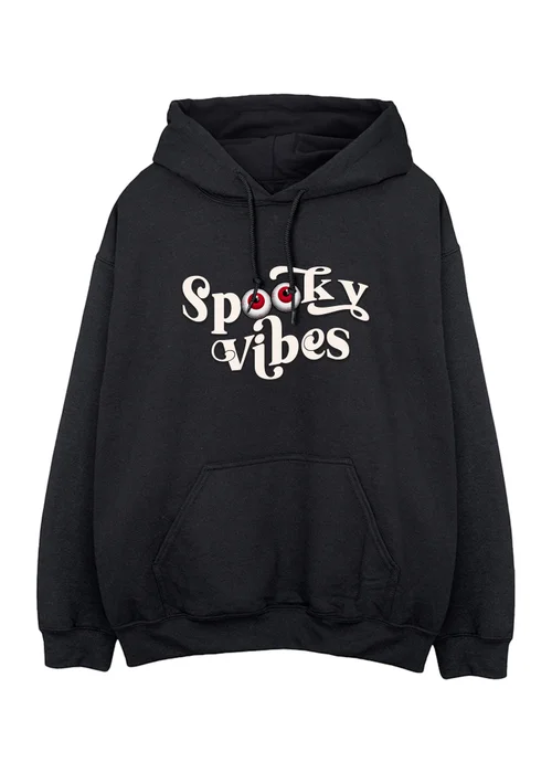 Spiral Galaxy Spooky Vibes Black Graphic Hoodie - 4XL Image 1