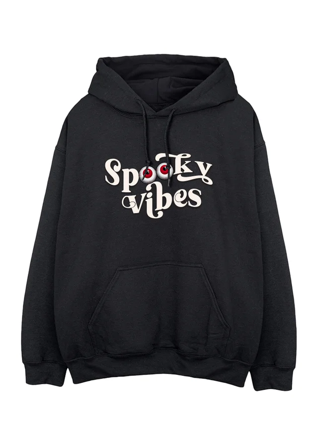 Spiral Galaxy Brands In Spooky Vibes Black Graphic Hoodie
