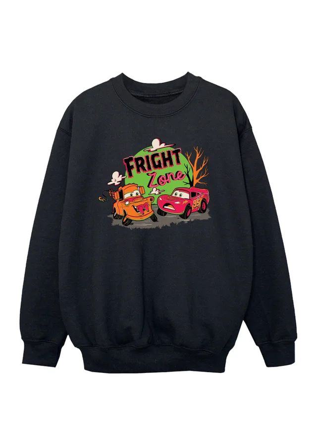 Ada & Ted Disney Cars Fright Zone Boys Black Graphic Sweatshirt (Age 3-13 Years)