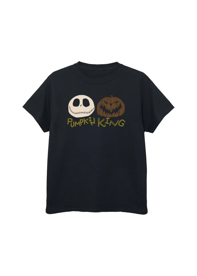 Ada & Ted Disney The Nightmare Before Christmas Pumpkin King Boys Black Graphic T-Shirt (Age 3-13 Years)