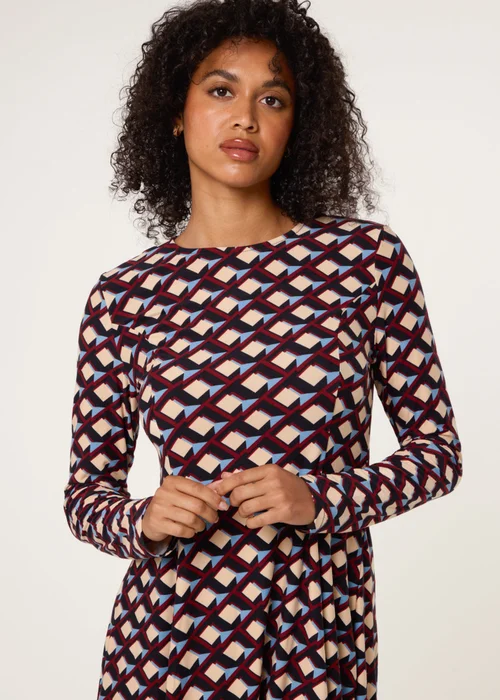 Blue Vanilla Multi Crew Neck Mini Dress - L/XL Image 3