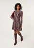 Blue Vanilla Multi Crew Neck Mini Dress - L/XL Image 1