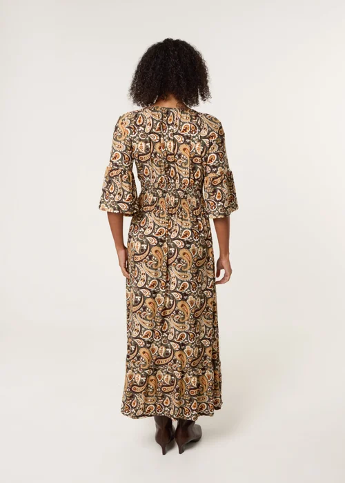 Blue Vanilla Khaki V Neck Midi Dress - S/M Image 4