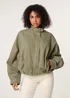 Blue Vanilla Khaki Bomber Jacket - L Image 4
