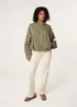 Blue Vanilla Khaki Bomber Jacket - L Image 3