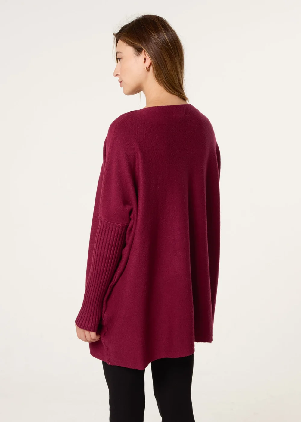 Blue Vanilla Red Heart Diamante Oversized Jumper - One Size Image 4