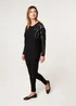Blue Vanilla Black Embellished Shoulder Jumper - Medium/Large Image 2