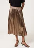 Blue Vanilla Tan Metallic Pleated Tulle Skirt - Small/Medium Image 3