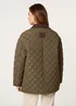 Blue Vanilla Khaki Diamond Quilted Oversized Coat - XL Image 5