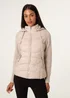 Blue Vanilla Stone Knitted Sleeve Puffer Jacket - L Image 1