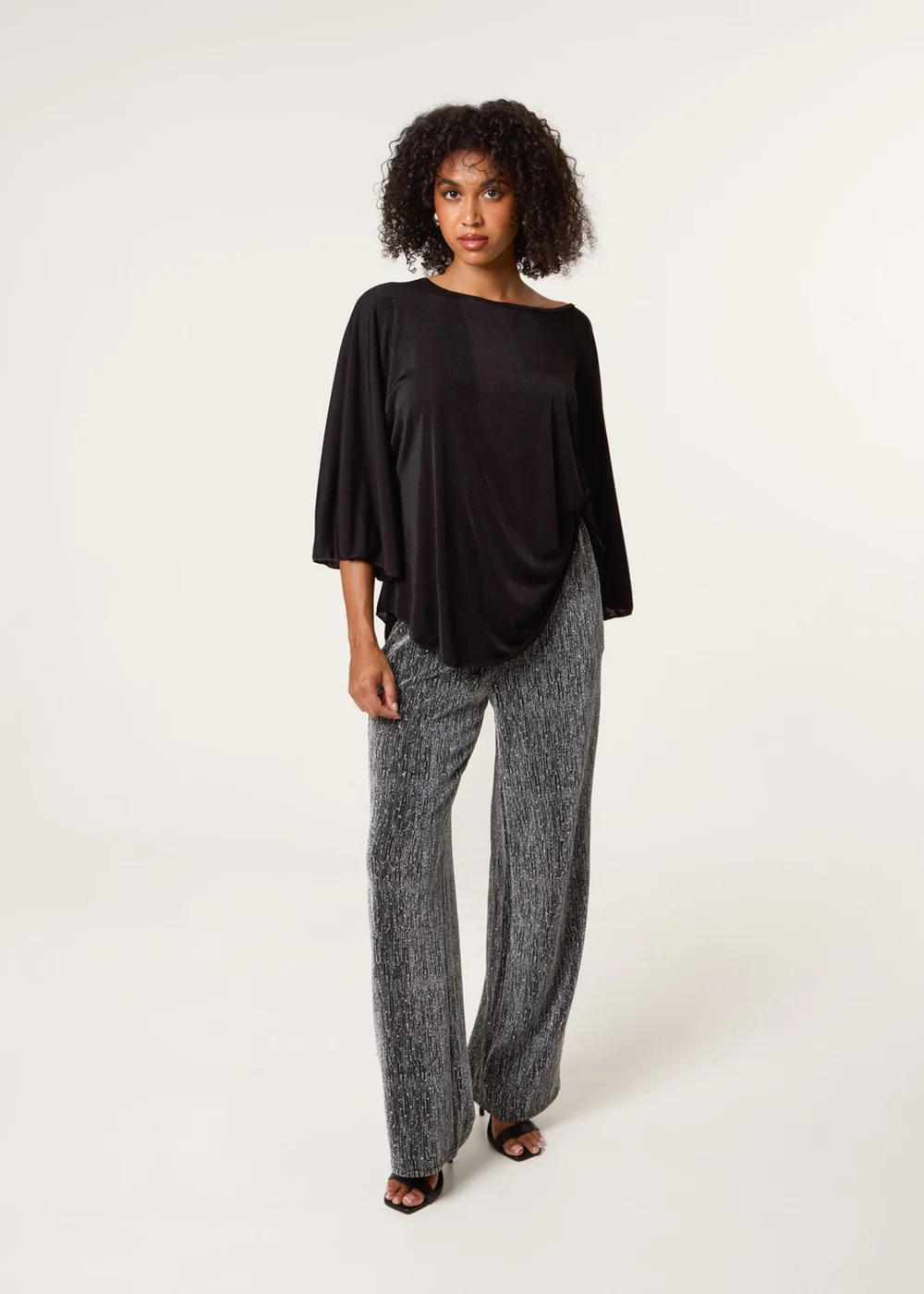 Blue Vanilla Silver Rhinestone Detailed Trousers - Small/Medium Image 2