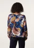 Blue Vanilla Multi Abstract Print Scoop Neck Puffball Blouse - Medium/Large Image 4