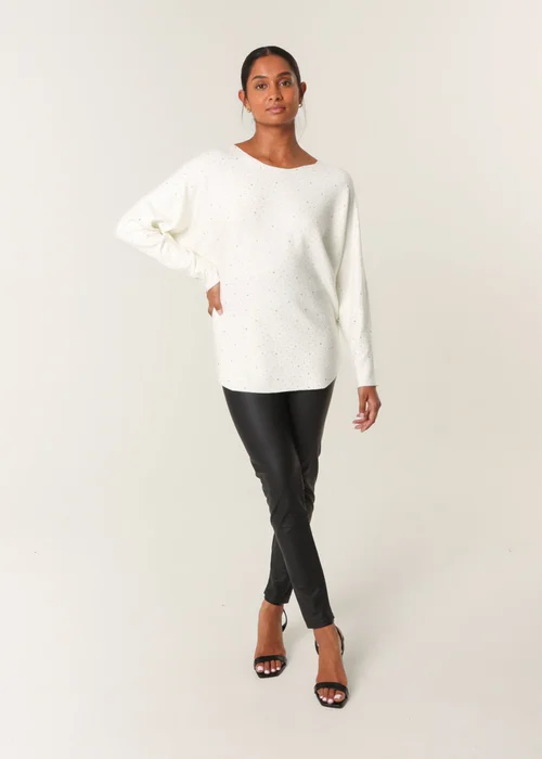 Blue Vanilla Ivory Jumper With Silver Rhinestones - Large/Extra Large Image 3