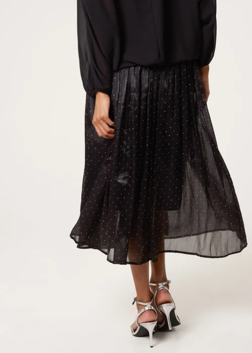 Blue Vanilla Black Shimmery Stud Detailed Tulle Skirt - Medium/Large Image 4