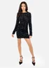 Lovedrobe Embellished V-Back Velvet Bodycon Mini Dress - 18 Image 1