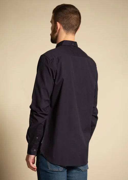 French Connection Navy Cotton Long Sleeve Oxford Shirt - M Image 2