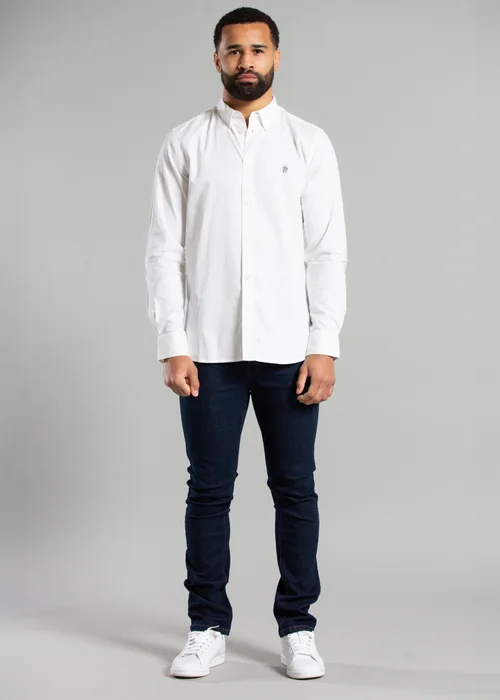 French Connection White Cotton Long Sleeve Oxford Shirt 2 Pack - Extra Large Image 4