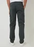 Threadbare Dark Grey Drill Cotton Cargo Trousers With Stretch - 32/L32 Image 2